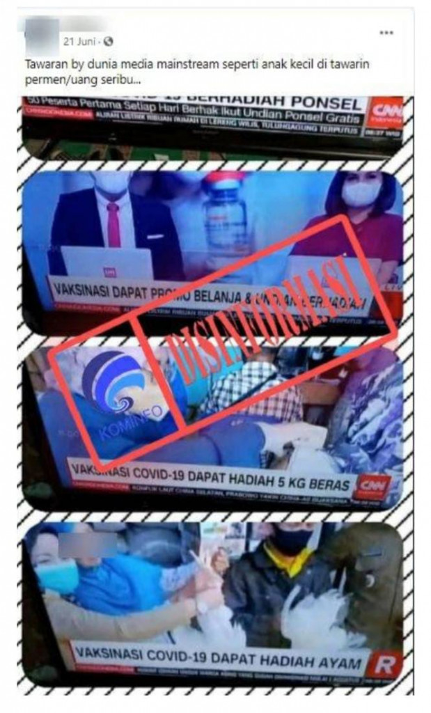 [DISINFORMASI] CNN Indonesia Menawarkan Hadiah agar Warga Bersedia Divaksin